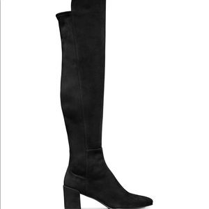 Stuart Weitzman Allway Hunk Black Suede